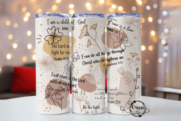 Christian Affirmation Tumbler Wrap PNG & Crafts