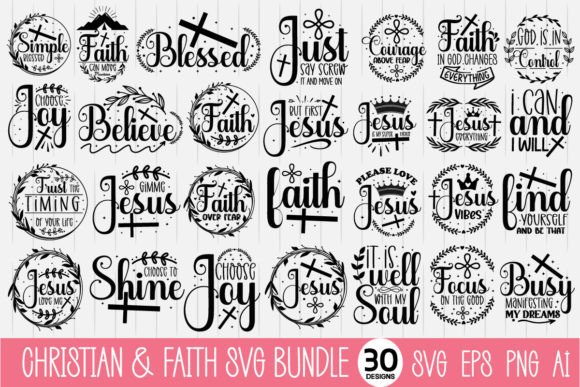 Christian Faith Svg Bundle for Crafts