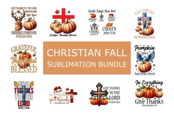 Christian Fall Sublimation Bundle for Crafts