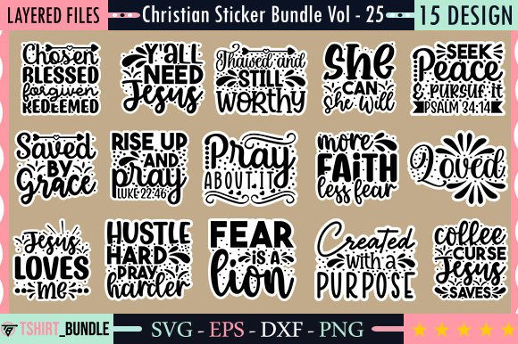 Christian Sticker Bundle Vol - 25 Crafts