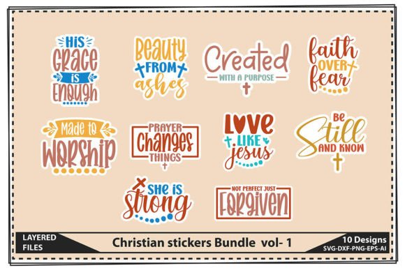 Christian Stickers Bundle Vol- 1