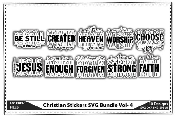 Christian Stickers SVG Bundle Vol- 4 & Crafts