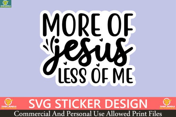 More of Jesus Less of Me Sticker Design Crafts
