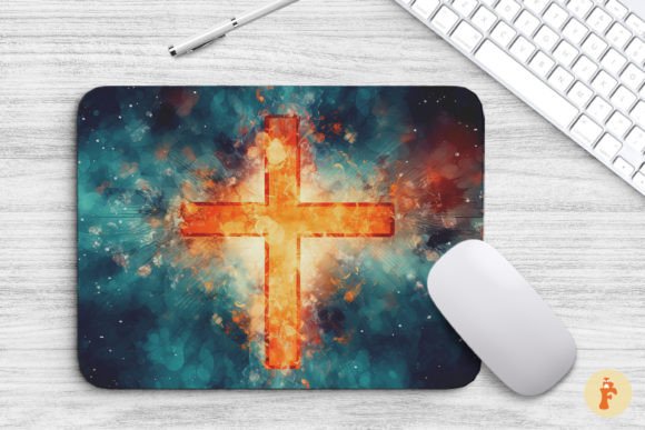 Mouse Pad Mystery Christian Cross & Backgrounds