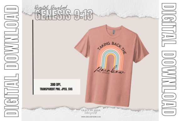 Retro Rainbow Christian Scripture Print Templates