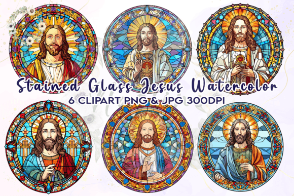 Stained Glass Jesus Clipart and Crafts